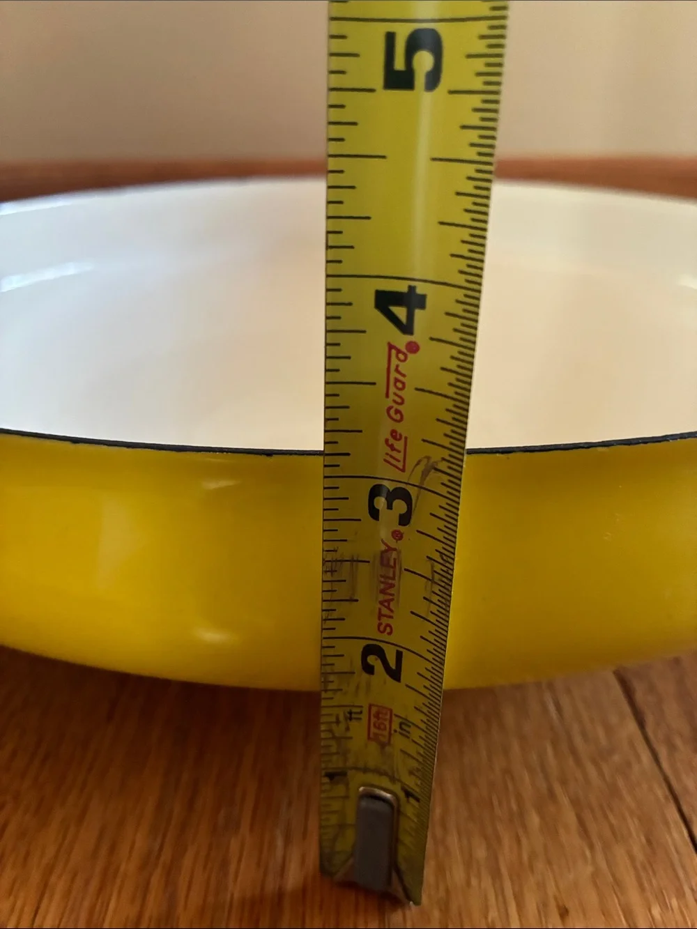 Dansk Designs Denmark Yellow Enamel Buffet Bowl Paella Pan